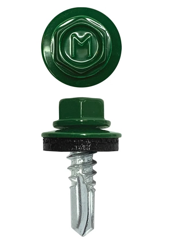 Саморез зеленый (6005) 5,5х19