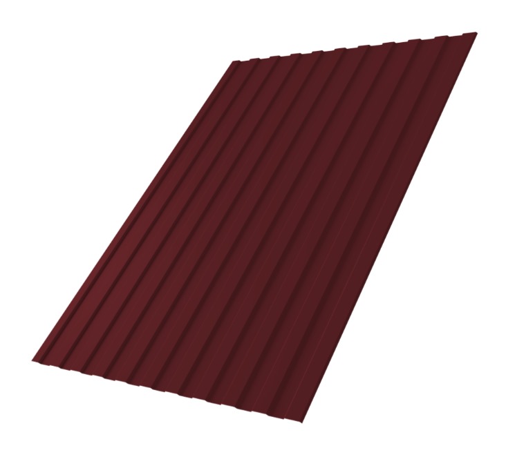 Профлист С-8 Красный(3005) 2,0х1,2х0,4мм